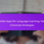 Mobile Apps for Language Learning: Daily Commute Strategies