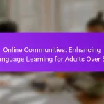 Online Communities: Enhancing Language Learning for Adults Over 50