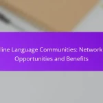Online Language Communities: Networking Opportunities and Benefits