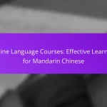 Online Language Courses: Effective Learning for Mandarin Chinese