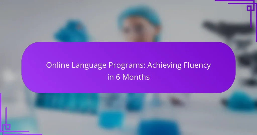 Online Language Programs: Achieving Fluency in 6 Months