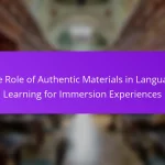 The Role of Authentic Materials in Language Learning for Immersion Experiences