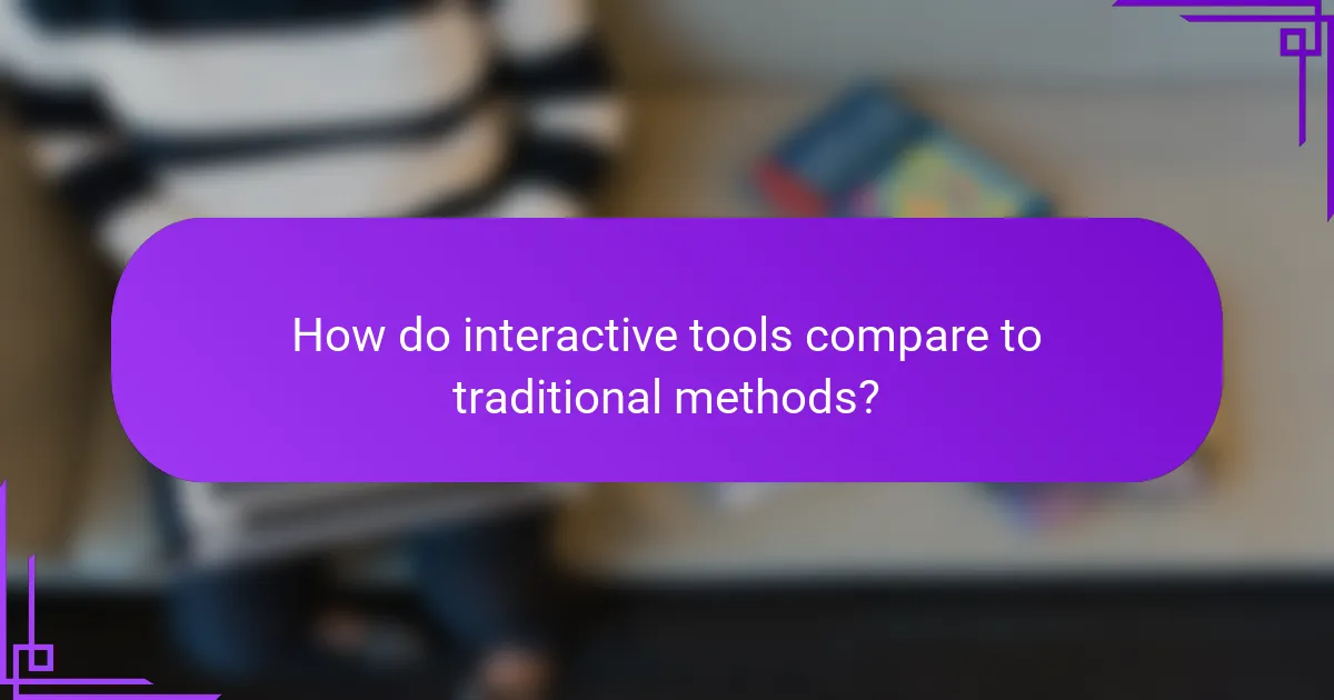 How do interactive tools compare to traditional methods?
