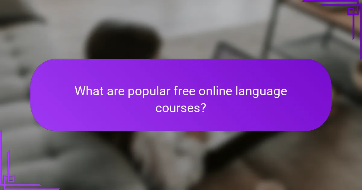 What are popular free online language courses?